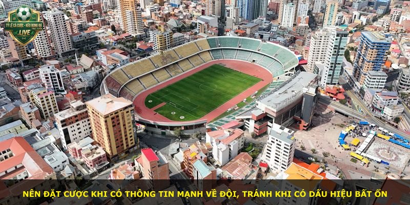 Nên đặt cược khi có thông tin mạnh về đội, tránh khi có dấu hiệu bất ổn